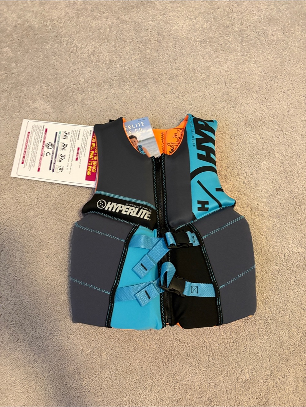 NWT Youth Hyperlite Wake Co. Life Vest - Large